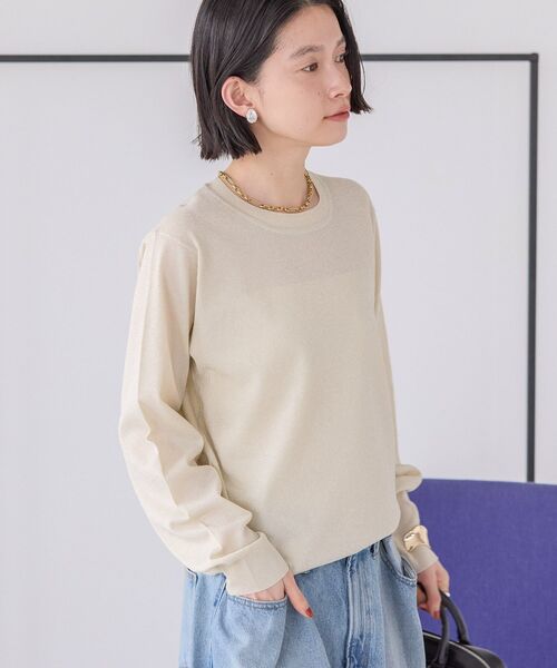 セール】ラメ入りクルーネックニットプルオーバー（ニット