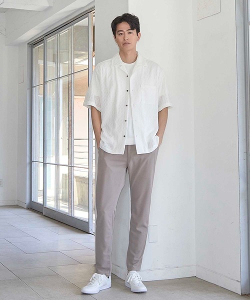 UNION STATION（ユニオンステーション）の「アーガイルJQDオープンカラー半袖シャツ（シャツ/ブラウス・メンズ・ブラック/チャコールグレー/パープル/イエロー/ホワイト/ブラウン・M/L/LL）」の15枚目の写真