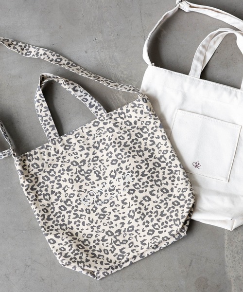 GLOBAL WORK（グローバルワーク）の「ロゴキャンバス2WAYトート/ 286153（トートバッグ・レディース・ボルドー/ベージュ/アイボリー/ブラウン系その他/ブラック・ONE SIZE）」の4枚目の写真