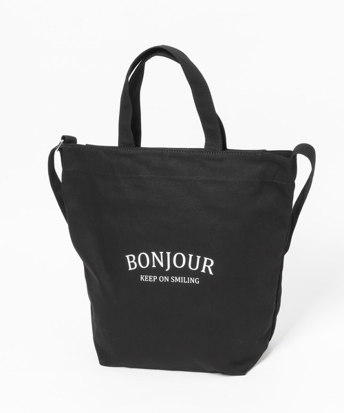 GLOBAL WORK（グローバルワーク）の「ロゴキャンバス2WAYトート/ 286153（トートバッグ・レディース・ボルドー/ベージュ/アイボリー/ブラウン系その他/ブラック・ONE SIZE）」の13枚目の写真