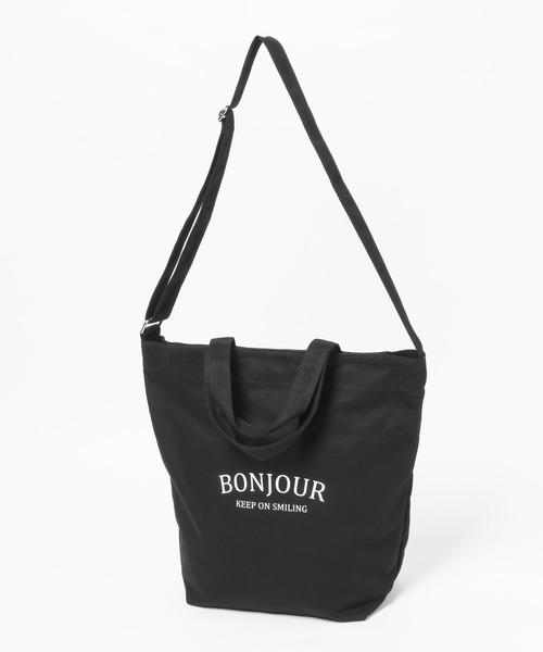 GLOBAL WORK（グローバルワーク）の「ロゴキャンバス2WAYトート/ 286153（トートバッグ・レディース・ボルドー/ベージュ/アイボリー/ブラウン系その他/ブラック・ONE SIZE）」の10枚目の写真