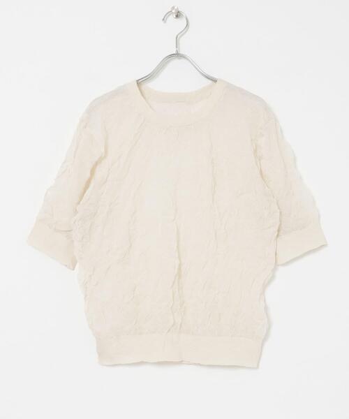 URBAN RESEARCH(アーバンリサーチ)の「new basic リネン混ワッシャーハーフスリーブニット(ニット/セーター・レディース・イエロー/ベージュ系その他/グレー系その他・FREE)」の11枚目の写真