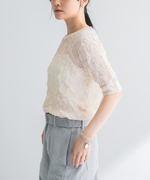 URBAN RESEARCH | new basic　リネン混ワッシャーハーフスリーブニット(ニット/セーター)