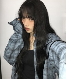 anyonemore（エニワンモア）の「チェック柄オーバーフィット長袖シャツ（シャツ/ブラウス）」