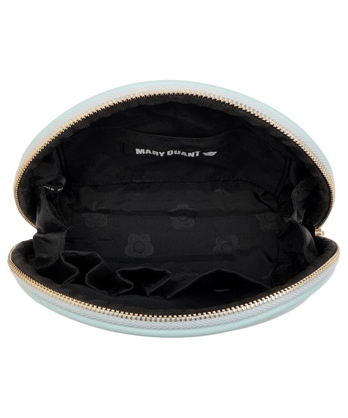 すぐ届く MARY QUANT* グリッターレトロロゴ ラウンドポーチL セール】グリッターレトロロゴ ラウンドポーチL（ポーチ）｜MARY