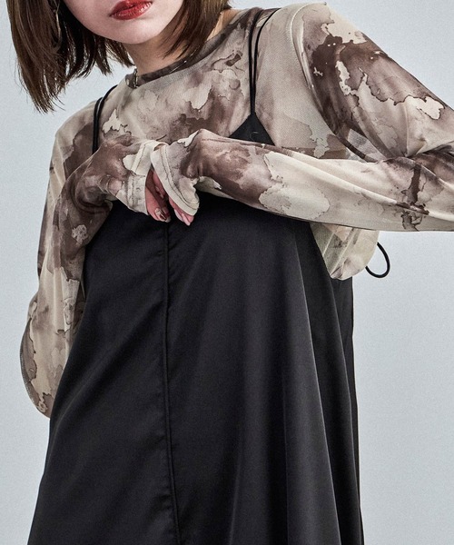 Fashion Letter(ファッションレター)の「ニュアンスタイダイ シアーカットソー(Tシャツ/カットソー・レディース・ブラウン/パープル/ミント/ベージュ・M)」の16枚目の写真