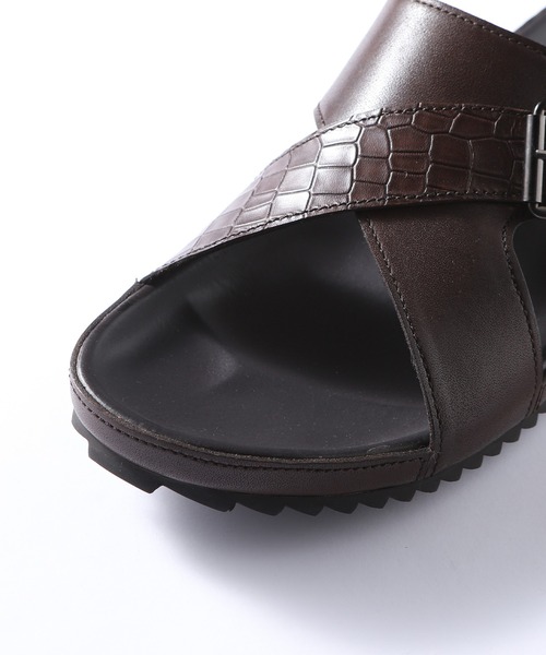 MEN'S BIGI（メンズビギ）の「【Artesanos/アルテサノス】別注 レザークロスストラップサンダル（サンダル・メンズ・ブラウン/ブラック・02/03）」の7枚目の写真