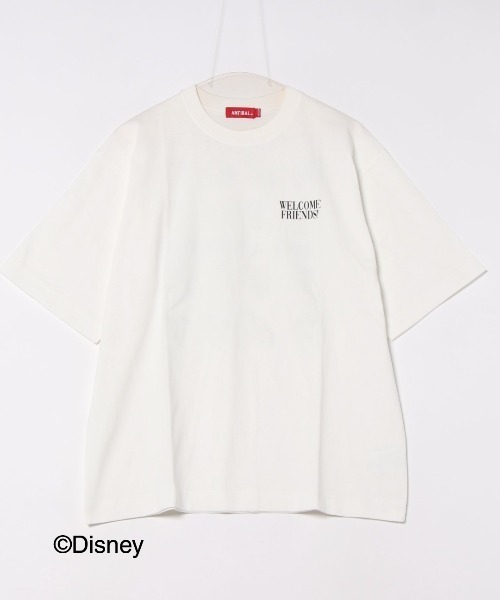 ANTIBAL(アンティバル)の「【ANTIBAL】ミッキーマウス”HAVE A NICE DAY”プリント ショートスリーブTシャツ(Tシャツ/カットソー・メンズ・ホワイト/ベージュ/ブラック・2/3)」の4枚目の写真