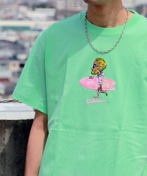 MELLOW（メロー）の「Mr.MARVIE SS TEE（Tシャツ/カットソー・メンズ・ブラック/ホワイト/グリーン/ピンク・M/L/XL）」の6枚目の写真