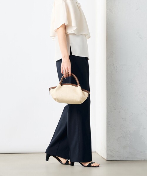 NOLLEY’S（ノーリーズ）の「《セットアップ対応》ウォッシャブルドライトロピカルセミワイド美脚パンツ（その他パンツ・レディース・ネイビー/ブラウン/ベージュ・36/38/40）」の8枚目の写真