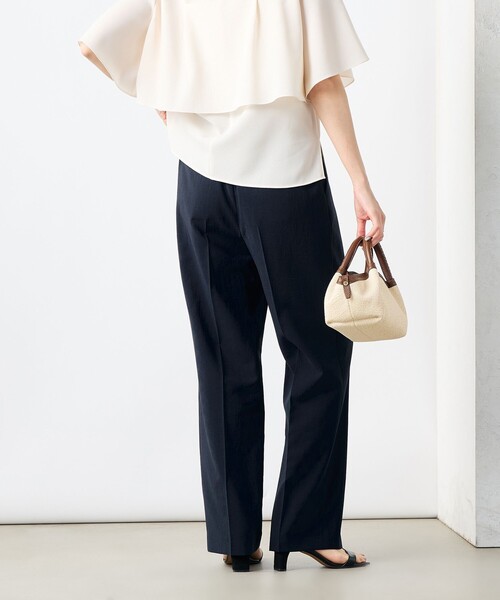 NOLLEY’S（ノーリーズ）の「《セットアップ対応》ウォッシャブルドライトロピカルセミワイド美脚パンツ（その他パンツ・レディース・ネイビー/ブラウン/ベージュ・36/38/40）」の9枚目の写真