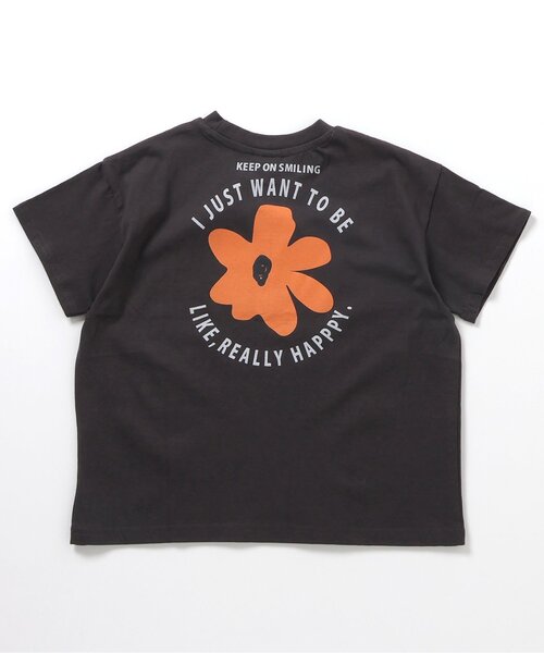 BREEZE(ブリーズ)の「【WEB限定/ジュニア対応】カラバリプリント半袖Tシャツ(Tシャツ/カットソー・キッズ・パープル/ブラウン/ブラック/アイボリー/ターコイズブルー/スカイブルー/ベージュ/レッド/ピンク/サックスブルー/オフホワイト/ネイビー/ベビーピンク/チャコール/グリーン/ミント/オレンジ/ブルー/イエロー・90/130/140/150/100/110/120)」の5枚目の写真