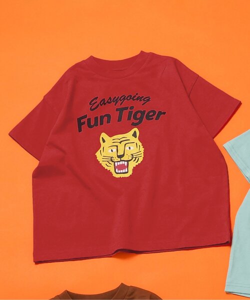 BREEZE(ブリーズ)の「【WEB限定/ジュニア対応】カラバリプリント半袖Tシャツ(Tシャツ/カットソー・キッズ・パープル/ブラウン/ブラック/アイボリー/ターコイズブルー/スカイブルー/ベージュ/レッド/ピンク/サックスブルー/オフホワイト/ネイビー/ベビーピンク/チャコール/グリーン/ミント/オレンジ/ブルー/イエロー・90/130/140/150/100/110/120)」の20枚目の写真