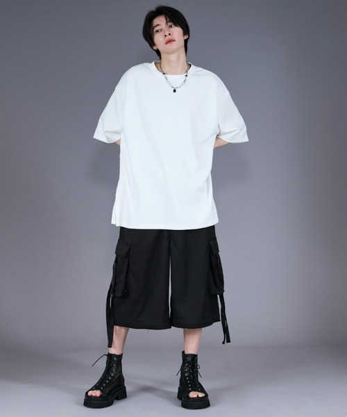 Ellno Loset(エルノロゼット)の「2WAYサイドジップポンチTシャツ(Tシャツ/カットソー・メンズ・レッド/ブラック/オフホワイト・LARGE/MEDIUM/SMALL)」の11枚目の写真