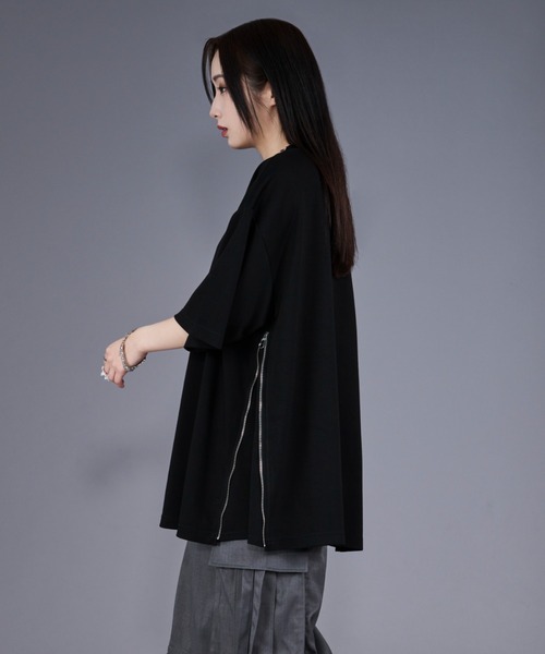 Ellno Loset(エルノロゼット)の「2WAYサイドジップポンチTシャツ(Tシャツ/カットソー・メンズ・レッド/ブラック/オフホワイト・LARGE/MEDIUM/SMALL)」の16枚目の写真