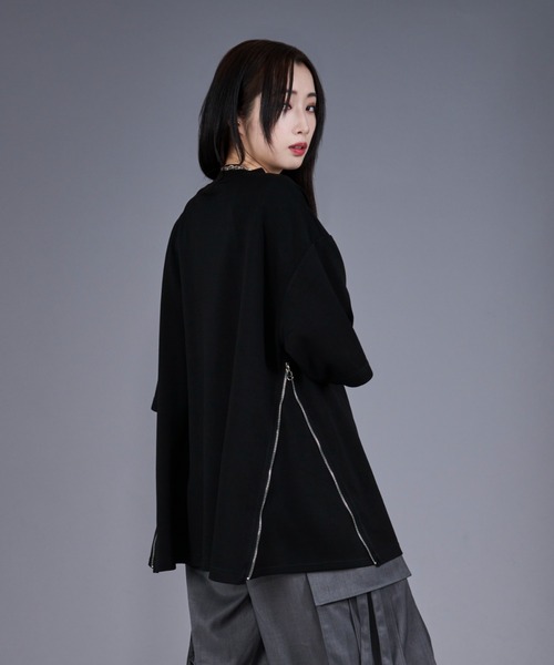 Ellno Loset(エルノロゼット)の「2WAYサイドジップポンチTシャツ(Tシャツ/カットソー・メンズ・レッド/ブラック/オフホワイト・LARGE/MEDIUM/SMALL)」の15枚目の写真