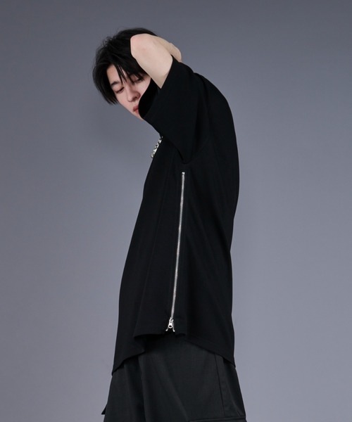 2WAYサイドジップポンチTシャツ（Tシャツ/カットソー）｜Ellno Loset