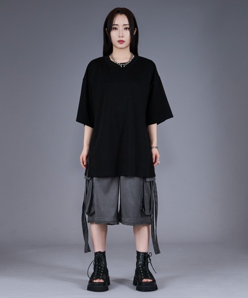 2WAYサイドジップポンチTシャツ（Tシャツ/カットソー）｜Ellno