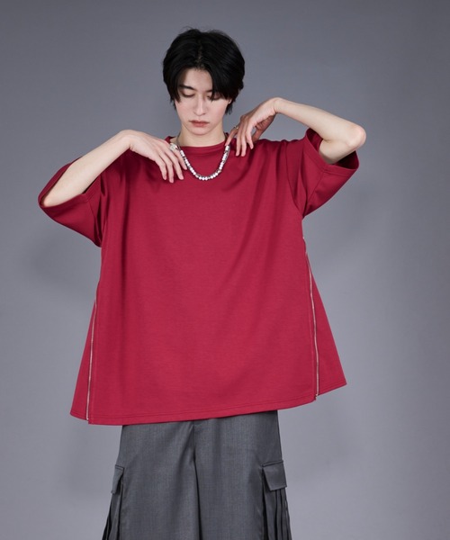 2WAYサイドジップポンチTシャツ（Tシャツ/カットソー）｜Ellno Loset
