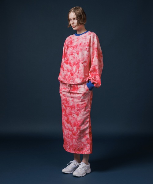 NON TOKYO（ノントーキョー）の「PRINT FLEECE PULLOVER TOP（スウェット・レディース・ピンク/ホワイト×グリーン/ホワイト×ブルー・FREE）」の7枚目の写真