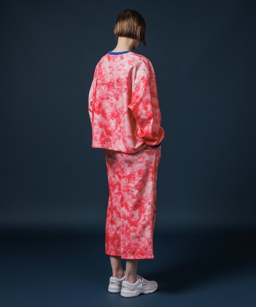 NON TOKYO（ノントーキョー）の「PRINT FLEECE PULLOVER TOP（スウェット・レディース・ピンク/ホワイト×グリーン/ホワイト×ブルー・FREE）」の8枚目の写真