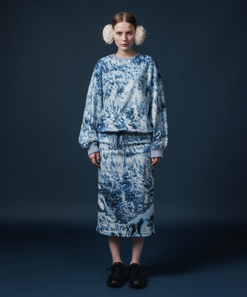 NON TOKYO（ノントーキョー）の「PRINT FLEECE PULLOVER TOP（スウェット・レディース・ピンク/ホワイト×グリーン/ホワイト×ブルー・FREE）」の10枚目の写真