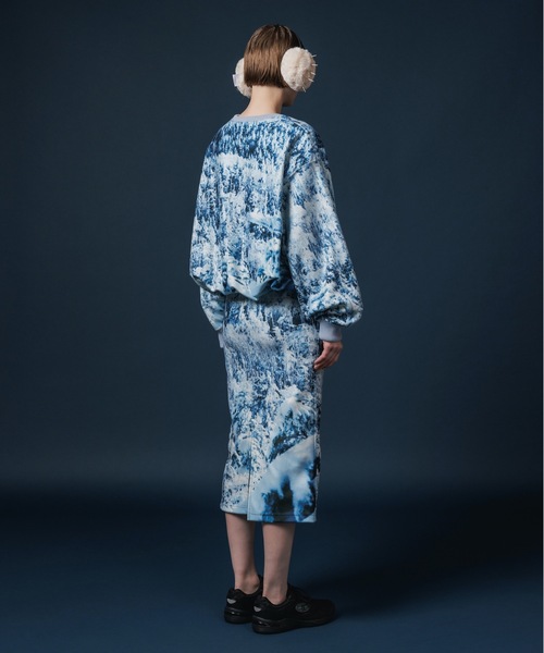 NON TOKYO（ノントーキョー）の「PRINT FLEECE PULLOVER TOP（スウェット・レディース・ピンク/ホワイト×グリーン/ホワイト×ブルー・FREE）」の11枚目の写真