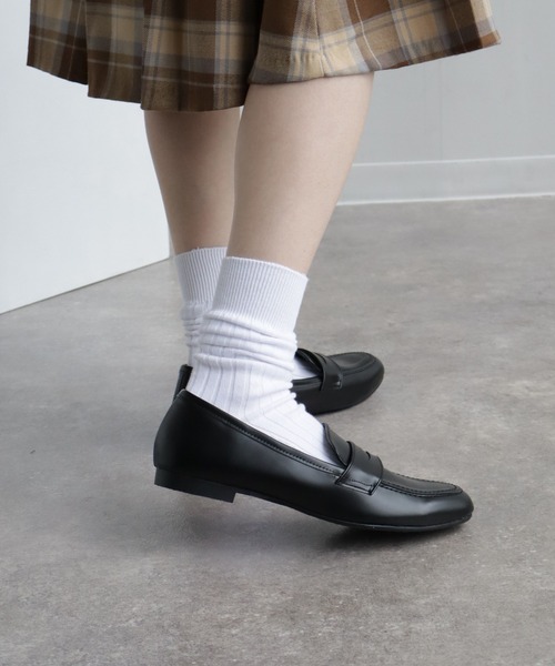 U.S. POLO ASSN.(ユーエスポロアッスン)の「【U.S. POLO ASSN./ユーエスポロアッスン】クラシックフラットローファー(ローファー・レディース・ブラック/ブラック×ホワイト/ダークブラウン・S/M/L)」の7枚目の写真