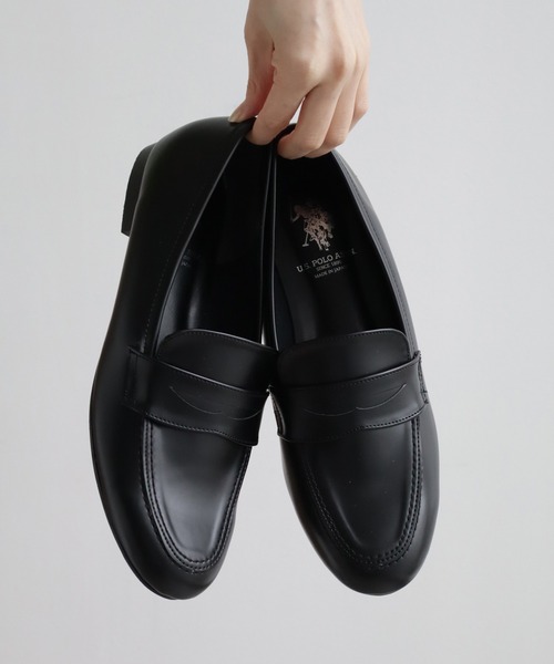 U.S. POLO ASSN.(ユーエスポロアッスン)の「【U.S. POLO ASSN./ユーエスポロアッスン】クラシックフラットローファー(ローファー・レディース・ブラック/ブラック×ホワイト/ダークブラウン・S/M/L)」の9枚目の写真