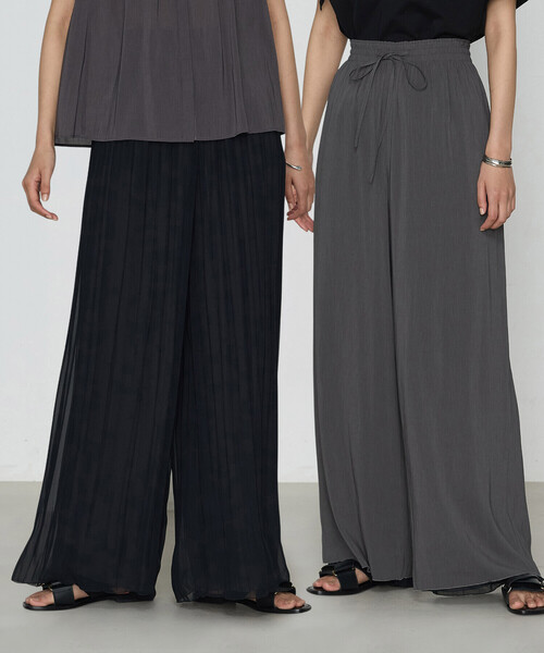 K.T KIYOKO TAKASE(キヨコタカセ)の「シフォン×シャンブレーカッセン リバーシブルパンツ(その他パンツ・レディース・グリーン/ブラック/チャコール/ネイビー/グリーン系その他/グレー系その他2・9号/7号)」の14枚目の写真