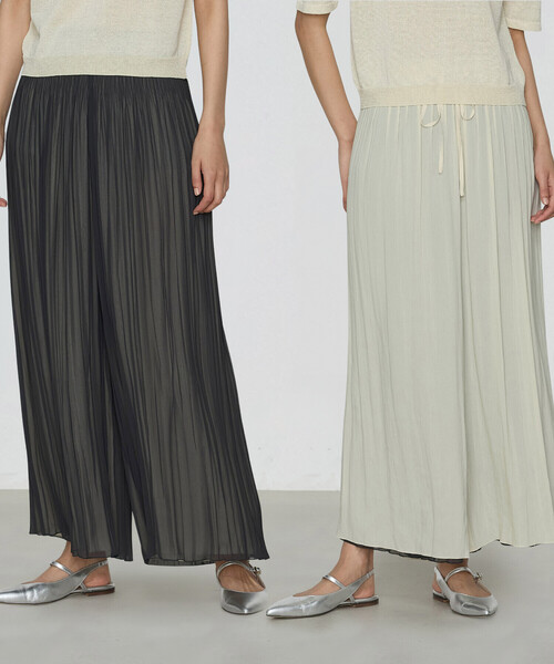 K.T KIYOKO TAKASE(キヨコタカセ)の「シフォン×シャンブレーカッセン リバーシブルパンツ(その他パンツ・レディース・グリーン/ブラック/チャコール/ネイビー/グリーン系その他/グレー系その他2・9号/7号)」の3枚目の写真