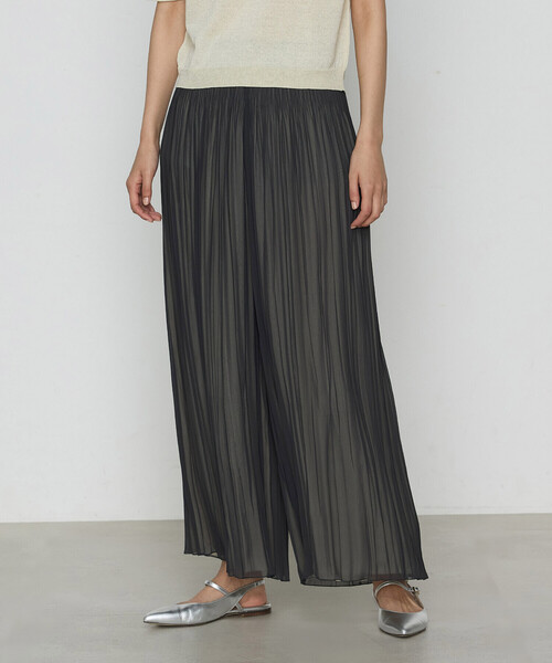 K.T KIYOKO TAKASE(キヨコタカセ)の「シフォン×シャンブレーカッセン リバーシブルパンツ(その他パンツ・レディース・グリーン/ブラック/チャコール/ネイビー/グリーン系その他/グレー系その他2・9号/7号)」の9枚目の写真