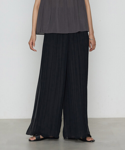 K.T KIYOKO TAKASE(キヨコタカセ)の「シフォン×シャンブレーカッセン リバーシブルパンツ(その他パンツ・レディース・グリーン/ブラック/チャコール/ネイビー/グリーン系その他/グレー系その他2・9号/7号)」の8枚目の写真