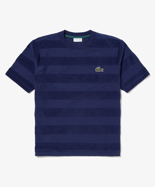 【LACOSTE】パイル地切り替え同色ボーダーTシャツ パイル地切り替え同色ボーダーTシャツ TH048J - ラコステ