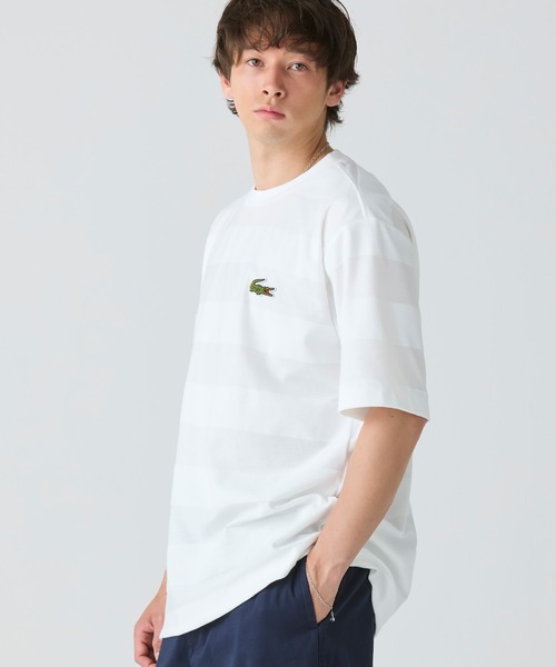 ■LACOSTE■ horizontal ボーダー ロゴ Tシャツ □LACOSTE□ horizontal ボーダー ロゴ Tシャツ (LACOSTE/T