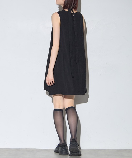leimn(レイムン)の「リネンタッチチュニック(チョーカー)(ワンピース・レディース・ホワイト/ブラック・M)」の10枚目の写真