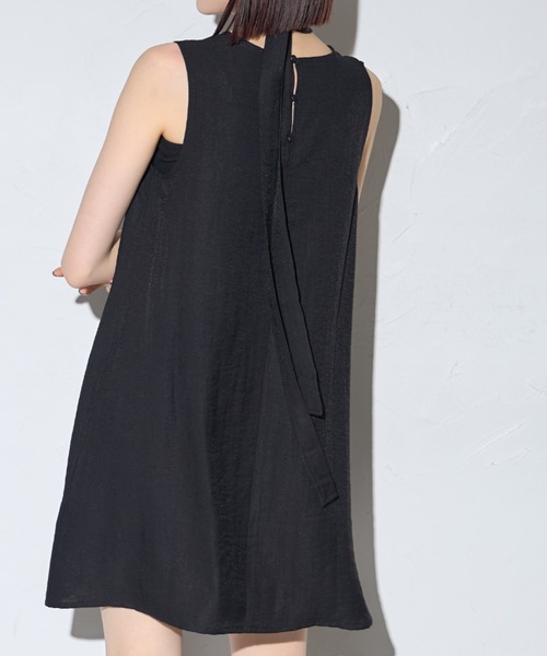 leimn(レイムン)の「リネンタッチチュニック(チョーカー)(ワンピース・レディース・ホワイト/ブラック・M)」の12枚目の写真