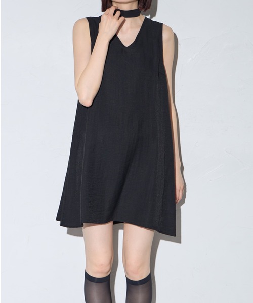 leimn(レイムン)の「リネンタッチチュニック(チョーカー)(ワンピース・レディース・ホワイト/ブラック・M)」の9枚目の写真