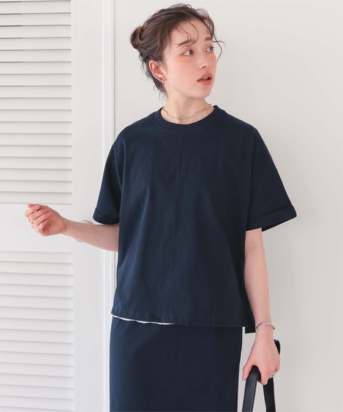 titivate（ティティベイト）の「着心地らくちんカットソーセットアップ（セットアップ・レディース・ライトグリーン/ライトベージュ/チャコール/ネイビー/ブラック・S/M/L/MT/SP）」の6枚目の写真