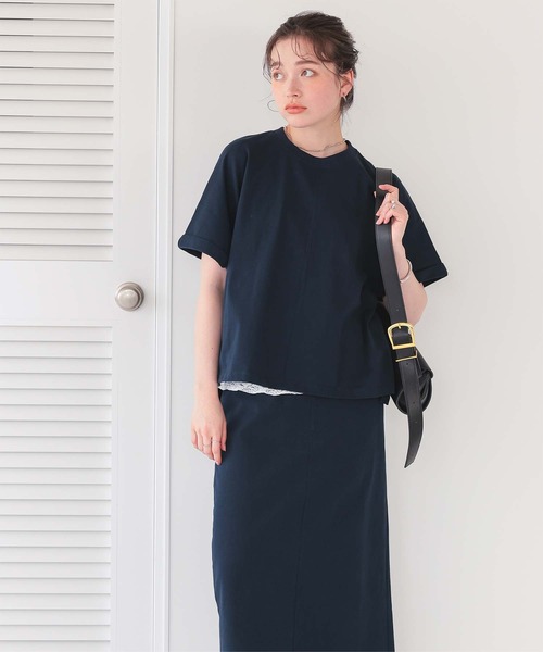 titivate（ティティベイト）の「着心地らくちんカットソーセットアップ（セットアップ・レディース・ライトグリーン/ライトベージュ/チャコール/ネイビー/ブラック・S/M/L/MT/SP）」の7枚目の写真