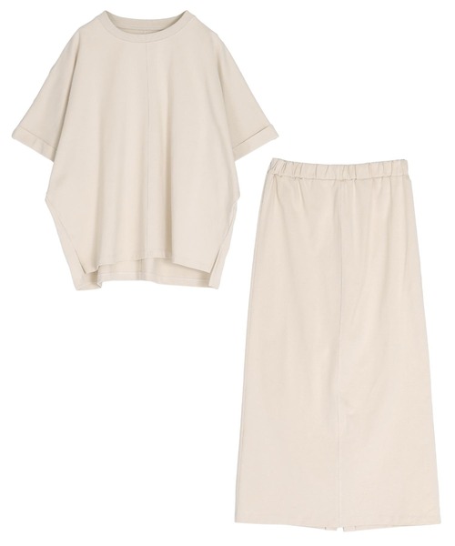 titivate（ティティベイト）の「着心地らくちんカットソーセットアップ（セットアップ・レディース・ライトグリーン/ライトベージュ/チャコール/ネイビー/ブラック・S/M/L/MT/SP）」の16枚目の写真