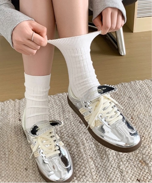 Burner（バーナー）の「【OKUOKU　0909】マルチカラー アソート　ソックス oku-socks-g1-5（ソックス/靴下・レディース・ブラック/ホワイト/ベージュ/オレンジ/ホワイト系その他2/ホワイト系その他3/ホワイト系その他4/ホワイト系その他5/ピンク系その他3/ピンク系その他4/レッド系その他3/グリーン系その他2/ブルー系その他2/ブラック系その他5/ブラウン系その他4/ライトグリーン/ブルー/パープル系その他2/パープル系その他3/ブルー系その他3/グリーン・FREE）」の2枚目の写真