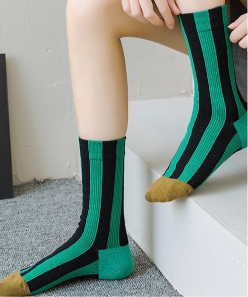 Burner（バーナー）の「【OKUOKU　0909】マルチカラー アソート　ソックス oku-socks-g1-5（ソックス/靴下・レディース・ブラック/ホワイト/ベージュ/オレンジ/ホワイト系その他2/ホワイト系その他3/ホワイト系その他4/ホワイト系その他5/ピンク系その他3/ピンク系その他4/レッド系その他3/グリーン系その他2/ブルー系その他2/ブラック系その他5/ブラウン系その他4/ライトグリーン/ブルー/パープル系その他2/パープル系その他3/ブルー系その他3/グリーン・FREE）」の12枚目の写真