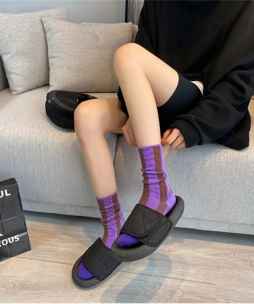 Burner（バーナー）の「【OKUOKU　0909】マルチカラー アソート　ソックス oku-socks-g1-5（ソックス/靴下・レディース・ブラック/ホワイト/ベージュ/オレンジ/ホワイト系その他2/ホワイト系その他3/ホワイト系その他4/ホワイト系その他5/ピンク系その他3/ピンク系その他4/レッド系その他3/グリーン系その他2/ブルー系その他2/ブラック系その他5/ブラウン系その他4/ライトグリーン/ブルー/パープル系その他2/パープル系その他3/ブルー系その他3/グリーン・FREE）」の17枚目の写真