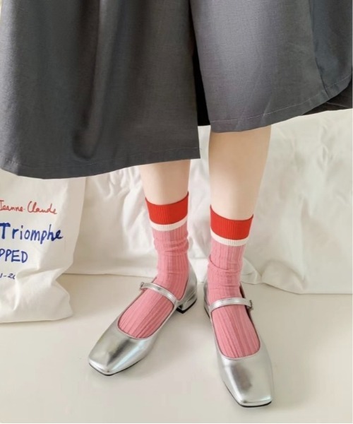 Burner（バーナー）の「【OKUOKU　0909】マルチカラー アソート　ソックス oku-socks-g1-5（ソックス/靴下・レディース・ブラック/ホワイト/ベージュ/オレンジ/ホワイト系その他2/ホワイト系その他3/ホワイト系その他4/ホワイト系その他5/ピンク系その他3/ピンク系その他4/レッド系その他3/グリーン系その他2/ブルー系その他2/ブラック系その他5/ブラウン系その他4/ライトグリーン/ブルー/パープル系その他2/パープル系その他3/ブルー系その他3/グリーン・FREE）」の19枚目の写真