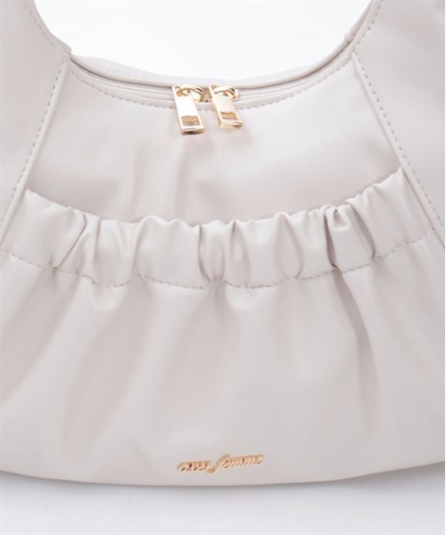 axes femme（アクシーズファム）の「サイドポケットギャザートート（トートバッグ・レディース・ブラック/キナリ・FREE）」の20枚目の写真