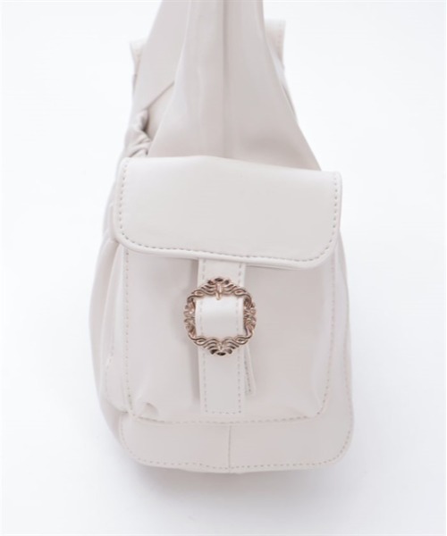 axes femme（アクシーズファム）の「サイドポケットギャザートート（トートバッグ・レディース・ブラック/キナリ・FREE）」の17枚目の写真