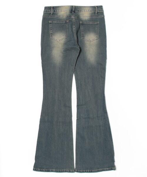 VIBGYOR（ヴィブジョー）の「【LAMPOON】スタッズデニムフレアパンツ（デニムパンツ・レディース・ブルー・MEDIUM/SMALL/LARGE）」の8枚目の写真
