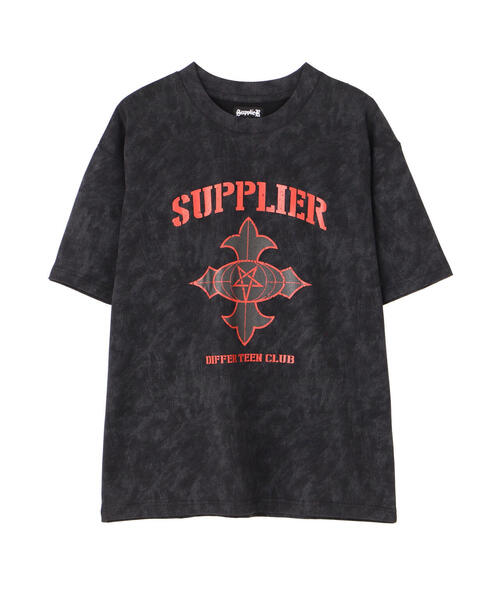 【Supplier】サプライヤー/DTC CROSS TEE /Tシャツ/ユニセックス SUPPLIER/サプライヤー 2-Tone Rhinestone Cross Tee Tシャツ