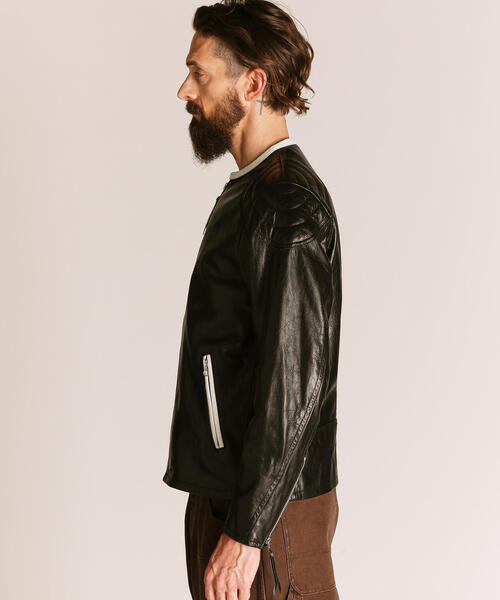 Schott/ショット/NOCOLLAR RACING JACKET/ノーカラー レーシング